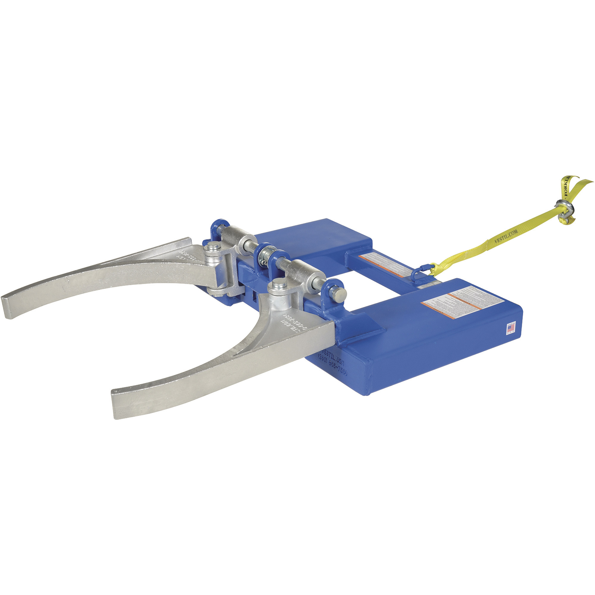 Vestil Fork-Mounted Drum Gripper - 800-Lb. Capacity, Adjustable Arms, Model# DGS-A
